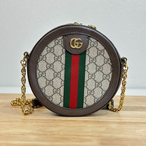Gucci Handbags - Gucci GG Logo Ophidia Round Shoulder Bag Crossbody